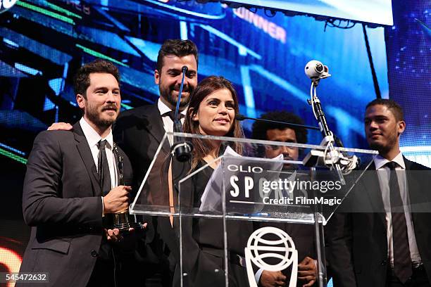 The Africa Creative Agency team accept an award onstage during the 2016 Clio Sports awards on July 7, 2016 at Capitale in New York, New York.