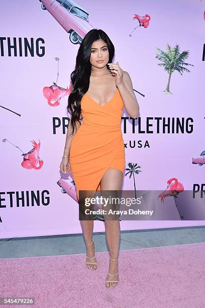 Kylie Jenner attends the PrettyLittleThing.com #PLTxUSA launch party on July 7, 2016 in Los Angeles, California.