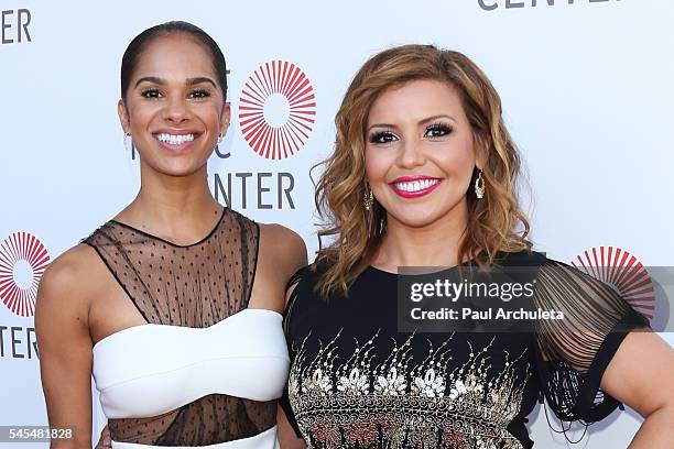 Ballet Dancer Misty Copeland and Actress Justina Machado attend the Music Center's Summer Soiree at The Music Center Plaza on July 7, 2016 in Los...