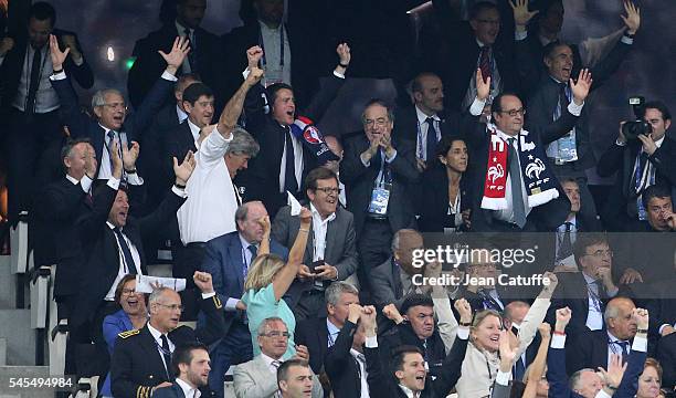 President of French Parliament Claude Bartolone, French Ministers Patrick Kanner, Stephane Le Foll, Thierry Braillard, below Christian Estrosi,...