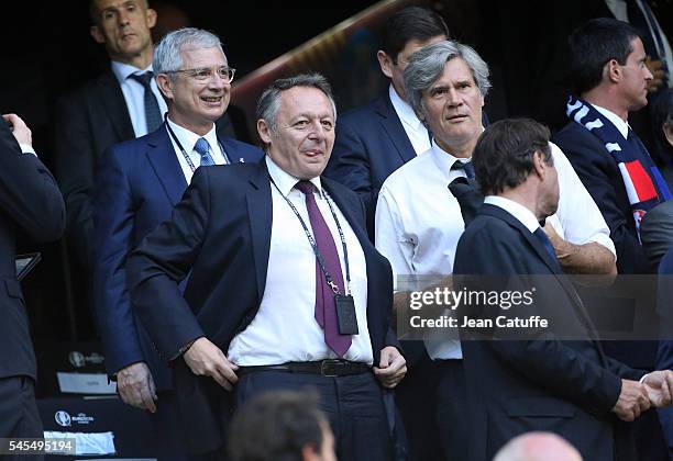 President of French Parliament Claude Bartolone, French Secretary of State for Sports Thierry Braillard, French Minister of Agriculture Stephane Le...