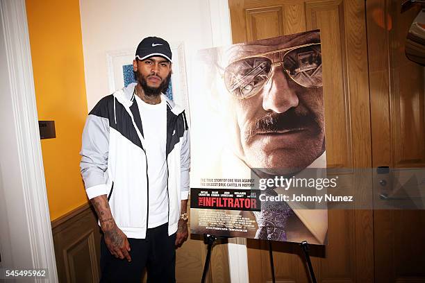 Dave East attends the "Infiltrator" Private Screening at Crosby Hotel on July 7, 2016 in New York City.