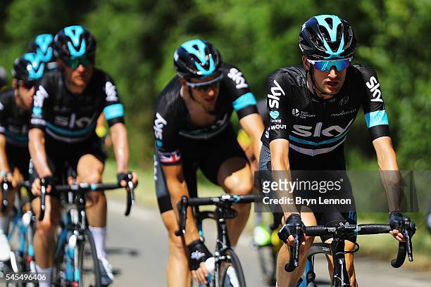 Wouter Poels of The Netherlands and Team SKY rides in the peloton on stage six of the 2016 Tour de France, a 190km road stage from Arpajon-sur-cere...