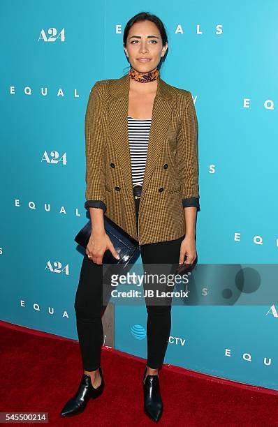 Lola Langusta attends the premiere of A24's 'Equals' at ArcLight Hollywood on July 7, 2016 in Hollywood, California.