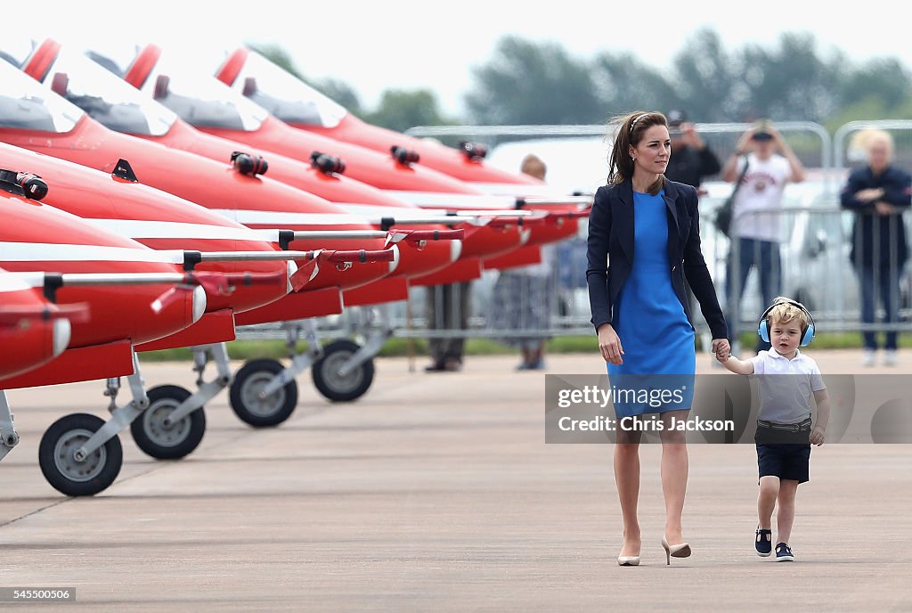 The Duke And Duchess Of Cambridge Visit The Royal International Air Tattoo