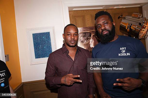 Cam'ron and Kazeem Famuyide attend the "Infiltrator" Private Screening at Crosby Hotel on July 7, 2016 in New York City.