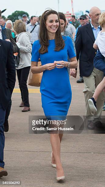 Catherine, Duchess of Cambridge attends the The Royal International Air Tattoo at RAF Fairford on July 8, 2016 in Fairford, England.