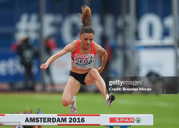 Amsterdam , Netherlands - 8 July 2016; Luiza Gega of Albania in action during round one of the Women's 3000m steeplechase on day three of the 23rd...
