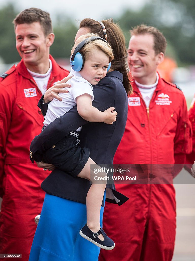 The Duke And Duchess Of Cambridge Visit The Royal International Air Tattoo