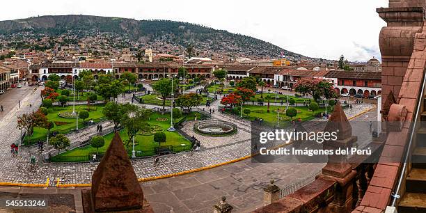 the plaza de armas of ayacucho - imágenes stock-fotos und bilder