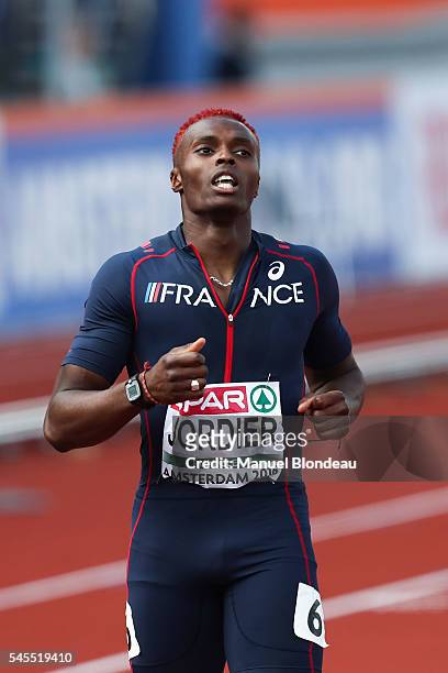 Thomas Jordier of France in action during the semi final of the men 400m during the European Athletics Championships at Olympic Stadium on July 7,...