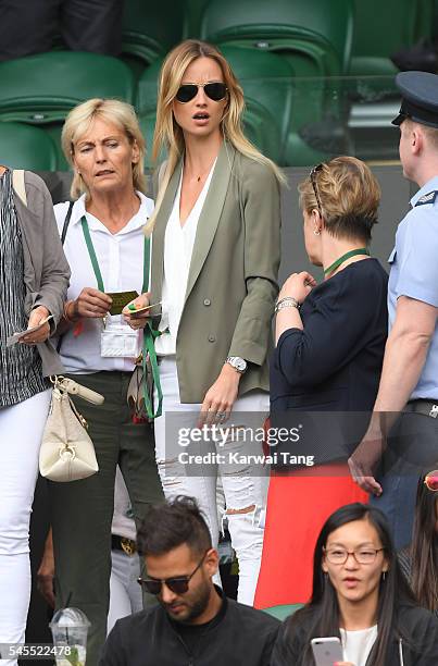 Ester Satorova attends day eleven of the Wimbledon Tennis Championships at Wimbledon on July 08, 2016 in London, England.