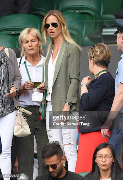 Ester Satorova attends day eleven of the Wimbledon Tennis Championships at Wimbledon on July 08, 2016 in London, England.