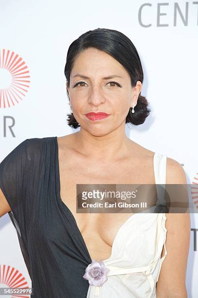 Actress Veronica Falcon attends The Music Center's Summer Soiree Honoring Rita Moreno at The Music Center Plaza on July 7, 2016 in Los Angeles,...