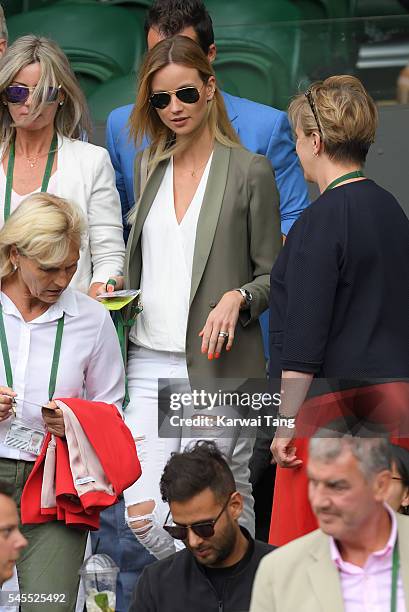 Ester Satorova attends day eleven of the Wimbledon Tennis Championships at Wimbledon on July 08, 2016 in London, England.