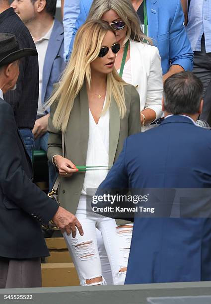 Ester Satorova attends day eleven of the Wimbledon Tennis Championships at Wimbledon on July 08, 2016 in London, England.