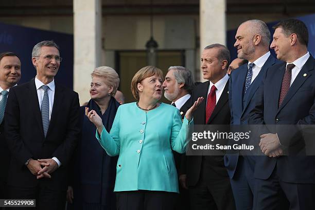 Secetary General Jens Stoltenberg, Lithuanian President Dalia Grybauskaite, German Chancellor Angela Merkel, Afghan Chief Executive Officer Abdullah...