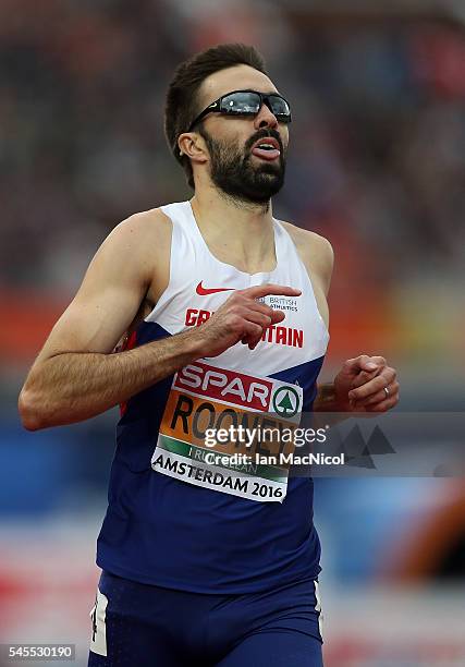 Martyn Rooney of Great Britain celebrates winning the gold medal in the final of the mens 400m on day three of The 23rd European Athletics...