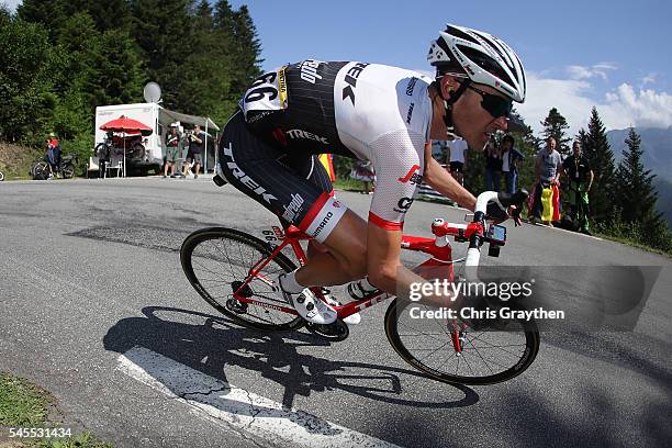 Peter Stetina of United States riding for Trek-Segafredo decends the Col d'Aspin during stage seven of the 2016 Le Tour de France a 162.5km stage...