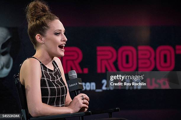 Actress Carly Chaikin discusses "Mr. Robot" with AOL Build at AOL Studios In New York on July 8, 2016 in New York City.