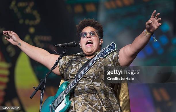 Brittany Howard of Alabama Shakes performs as part of British Summer Time Festival at Hyde Park on July 8, 2016 in London, England.