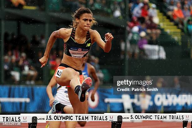 Sydney McLaughlin competes in the Women's 400 Meter Hurdles during the 2016 U.S. Olympic Track & Field Team Trials at Hayward Field on July 7, 2016...