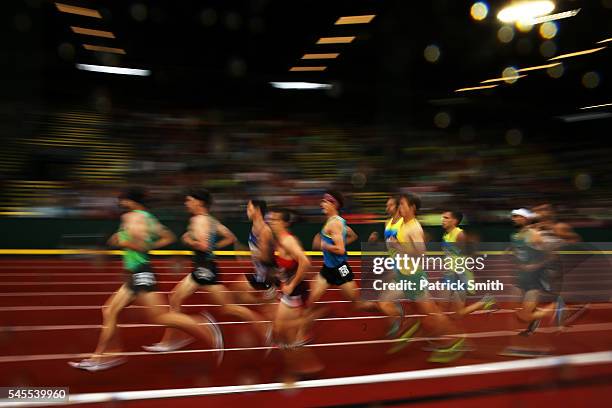 General view in the first round of the Men's 1500 Meter during the 2016 U.S. Olympic Track & Field Team Trials at Hayward Field on July 7, 2016 in...