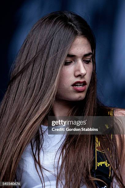 Lore Nekane of Belako performs live at BBK Live 2016 on July 8, 2016 in Bilbao, Spain.