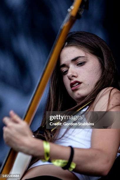 Lore Nekane of Belako performs live at BBK Live 2016 on July 8, 2016 in Bilbao, Spain.