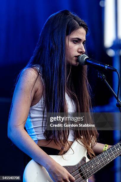 Lore Nekane of Belako performs live at BBK Live 2016 on July 8, 2016 in Bilbao, Spain.