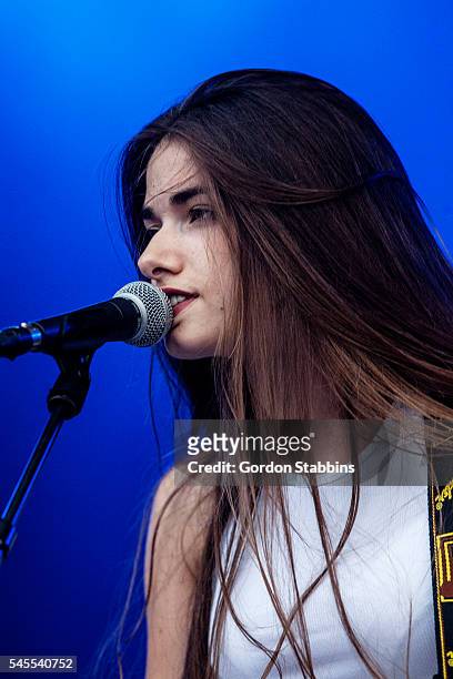 Lore Nekane of Belako performs live at BBK Live 2016 on July 8, 2016 in Bilbao, Spain.