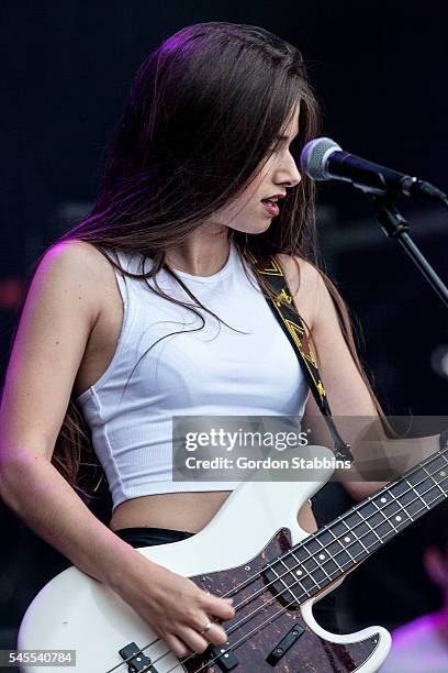 Lore Nekane of Belako performs live at BBK Live 2016 on July 8, 2016 in Bilbao, Spain.