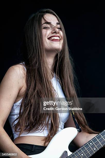 Lore Nekane of Belako performs live at BBK Live 2016 on July 8, 2016 in Bilbao, Spain.