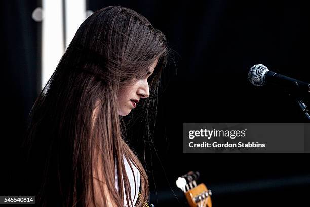 Lore Nekane of Belako performs live at BBK Live 2016 on July 8, 2016 in Bilbao, Spain.