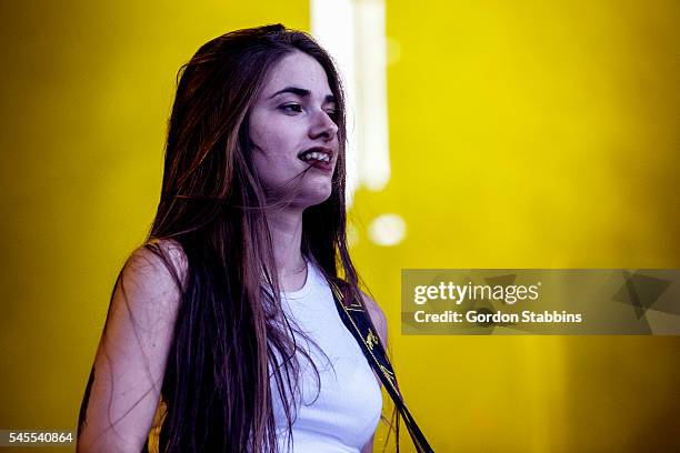 Lore Nekane of Belako performs live at BBK Live 2016 on July 8, 2016 in Bilbao, Spain.