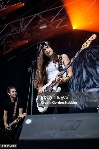 Lore Nekane of Belako performs live at BBK Live 2016 on July 8, 2016 in Bilbao, Spain.