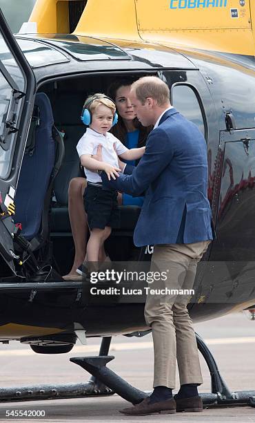 Catherine, Duchess of Cambridge, Prince George of Cambridge, Catherine, Duchess of Cambridge and Prince George of Cambridge during a visit to the...