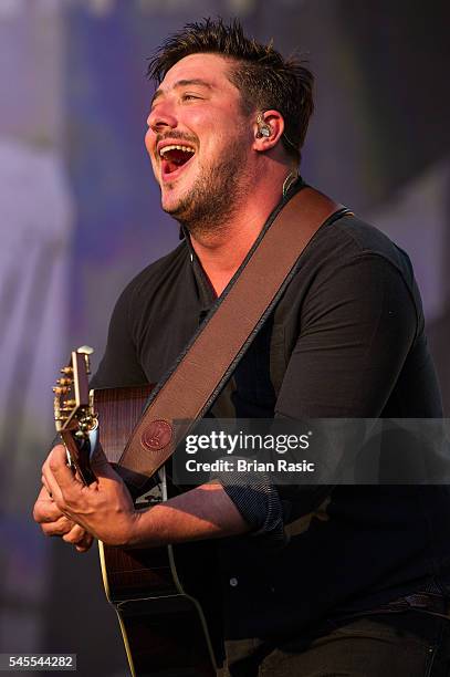 Marcus Mumford of Mumford and Sons performs as part of British Summer Time Festival at Hyde Park on July 8, 2016 in London, England.