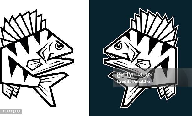 bass - wild striped bass stock illustrations