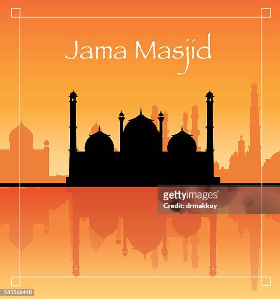 jama mascid - jama masjid delhi stock-grafiken, -clipart, -cartoons und -symbole