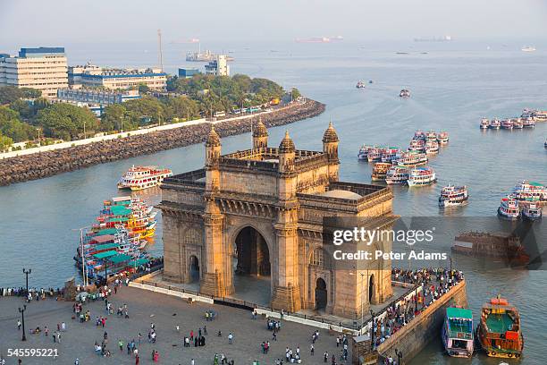 gateway to india, mumbai (bombay), india - mumbai colour stockfoto's en -beelden