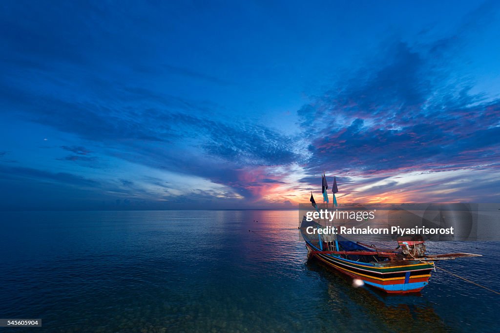 Traditional Fishing Boat in Songkhla Lake, Thailand