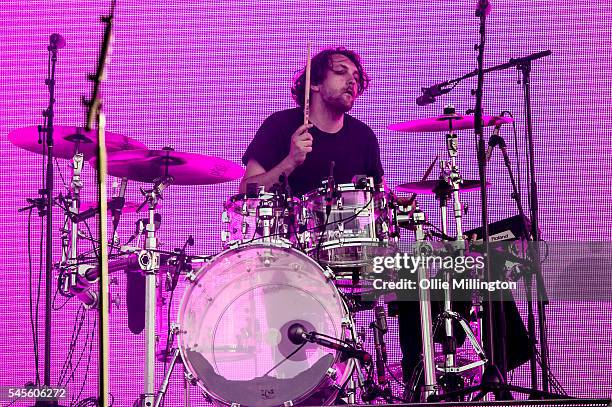 George Daniel of The 1975 performs onstage during Day 1 of Wireless Festival 2016 at Finsbury Park on July 8, 2016 in London, England.