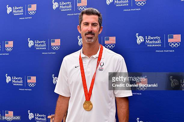 Beach volleyball player Todd Rogers attends Team USA Road to Rio at the Taste of Chicago at Grant Park on July 8, 2016 in Chicago, Illinois.