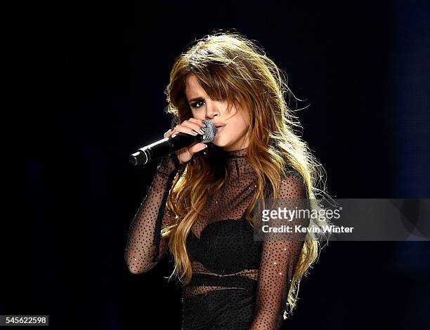 Singer Selena Gomez performs at Staples Center on July 8, 2016 in Los Angeles, California.