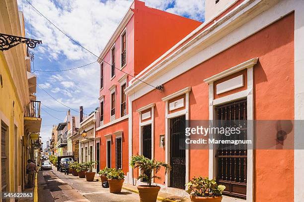 old san juan, a street - puerto rico road stock pictures, royalty-free photos & images