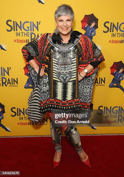 Susie Elelman arrives for opening night of Singin' In The Rain at Lyric Theatre, Star City on July 9, 2016 in Sydney, Australia.