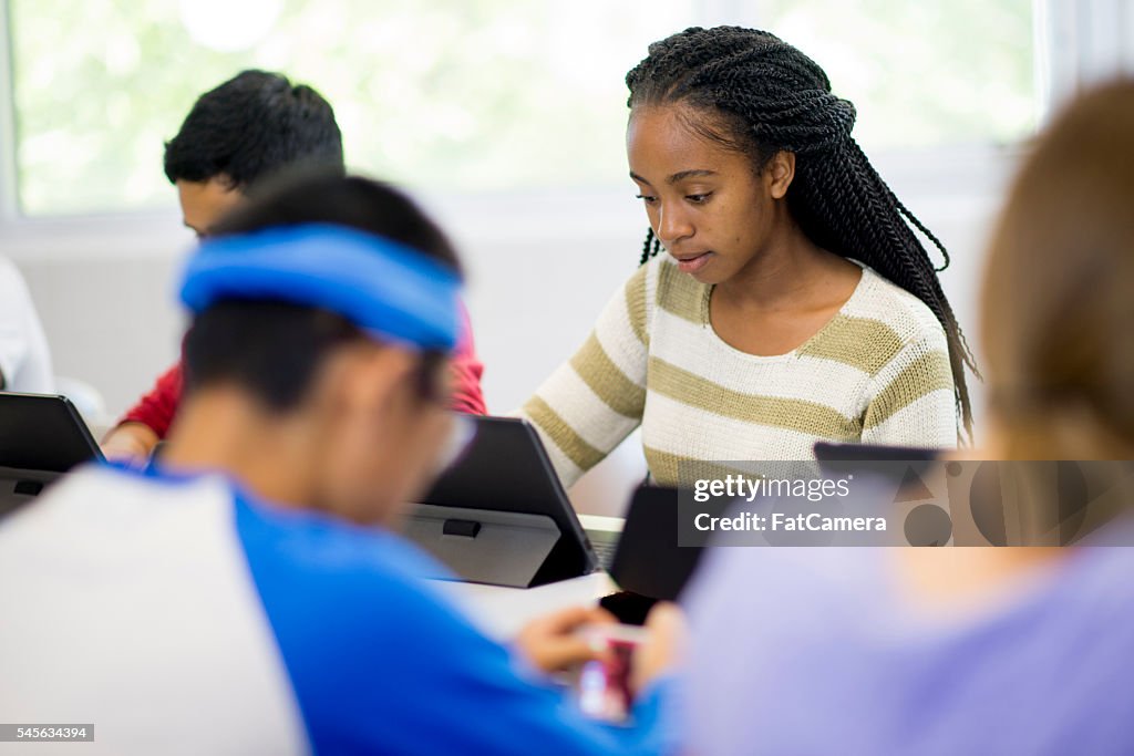 Research Interviewer Using Tablet Doing Research On A Digital Tablet High-Res Stock Photo - Getty Images