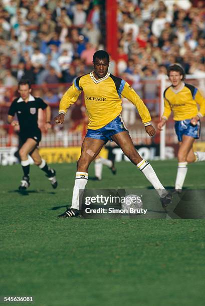 English footballer Paul Canoville of Reading F.C during a League Division Two match against Sheffield United, Sheffield, UK, 11th October 1986. The...