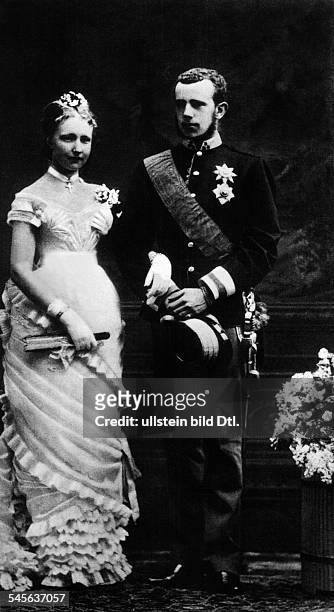 Kronprinz Rudolf von Österreich-Ungarn *21.08.1858-30.01.1889+Thronfolger, Oesterreich- mit seiner Frau Stephanie von Belgien- undatiert - identisch...